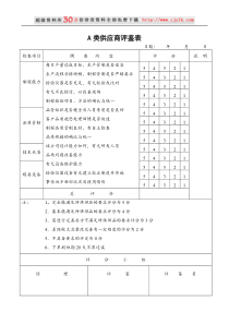 【精品文档】A类供应商评鉴表