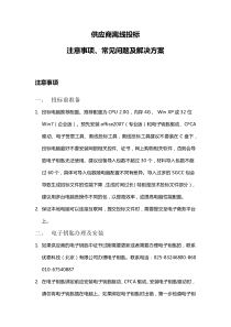 供应商离线投标注意事项及常见问题解决方案