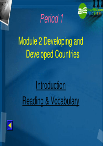 高中英语 Module2 Developing and developed countries课件 