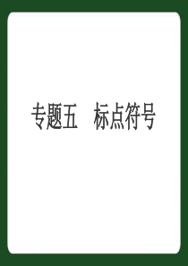 中考语文专题复习五标点符号