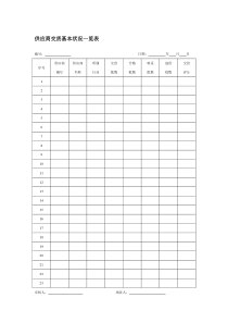 供应商交货基本状况一览表