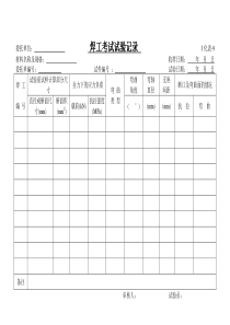 压力容器理化工艺表格J化表09焊工考试试验记录