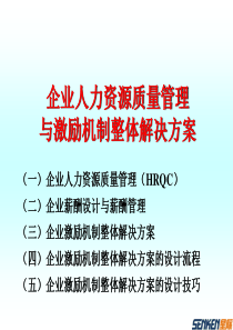 0企业人力资源质量管理与激励机制整体解决方案