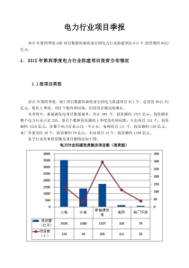 XXXX年电力行业项目报告1