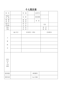 99个人简历模板