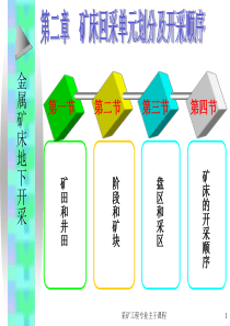 第二章--矿床回采单元划分及开采顺序