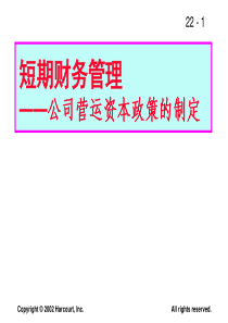 15短期财务管理——公司营运资本政策的制定