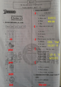 仁爱版七年级英语上册同步练习册