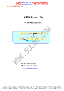 xx轮胎制造行业报告（推荐PDF87）