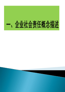 企业社会责任概念描述(1)