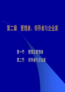 2第二章管理者、领导者与企业家