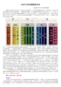 LED行业发展趋势分析：LED芯片行业动态观察