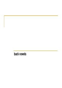 后元音back vowels