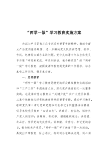 两学一做学习教育实施方案