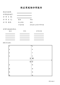 供应商现场评审报告