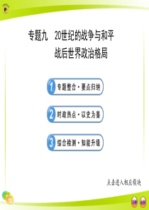 2014年中考历史第二轮专题复习资料专题九20世纪的战争与和平战后世界政治格局(岳麓版)