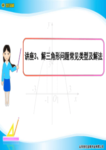 高考数学热点讲座3、解三角形问题常见类型及解法