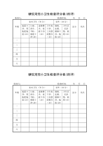 学校卫生检查评分表