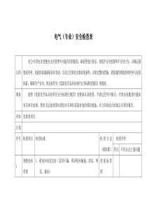 54电气设备安全检查表