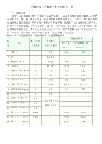 利用污泥生产有机肥技术方案