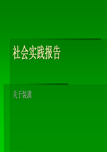 社会实践报告ppt模板