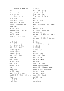 小学英语单词表带音标