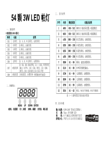 火亮舞台灯光54颗LED帕灯中文说明书