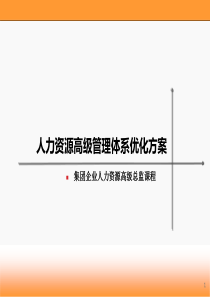 HR高级总监集团公司人力资源管理体系优化方案