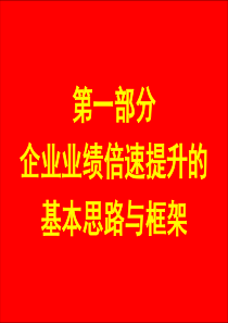 经典实用有价值的企业管理培训课件：企业业绩倍速提升的基本思路与框架