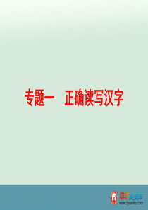 2016届中考语文专题复习课件：第2篇 语文知识积累与运用 专题1 正确读写汉字(浙江专用)