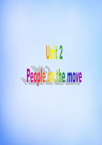 2015年高中英语 Unit2 People on the move Project课件 牛津译林版