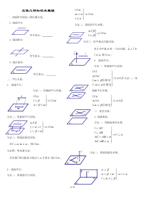 文科立体几何知识点、方法总结高三复习