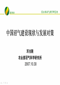 中国沼气建设现状与发展对策