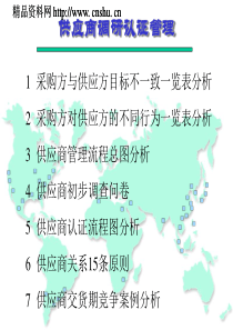 供应商调研认证管理（PPT67页）