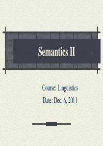 Semantics II