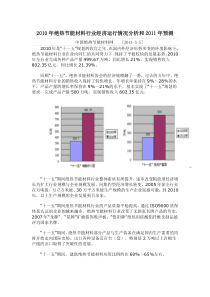 XXXX年绝热节能材料行业经济运行情况分析和XXXX年预测