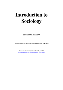 Introduction to Sociology