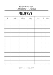 供应商送样登记表