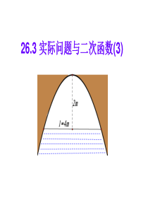 实际问题的二次函数应用桥拱