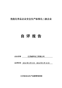 江苏省危险化学品企业标准化二级自评报告