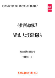 管理实战数据魔方--传化集团的战略梳理、组织与人力资源诊断报告