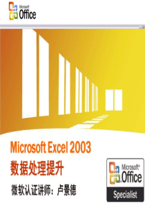 Excel2003高级课程