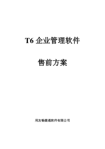 T6企业管理软件售前方案(标准)