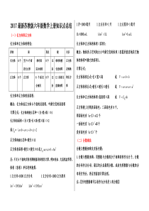 2017年新苏教版六年级数学上册知识点归纳总结