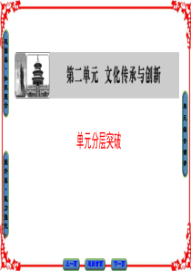 【课堂新坐标】2016-2017学年高中政治人教版必修三(课件)第二单元 文化传承与创新 单元分层突