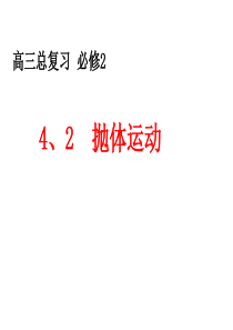 山东省冠县武训高级中学高三物理复习课件：4.2 抛体运动1