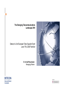 德国DETECON对通讯行业XXXX展望报告(1)