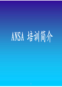 ANSA_网格划分培训教材