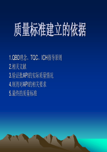 API质量标准制定及分析方法开发