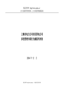 上海市电力公司市区供电公司多经管理专职行为规范考评表